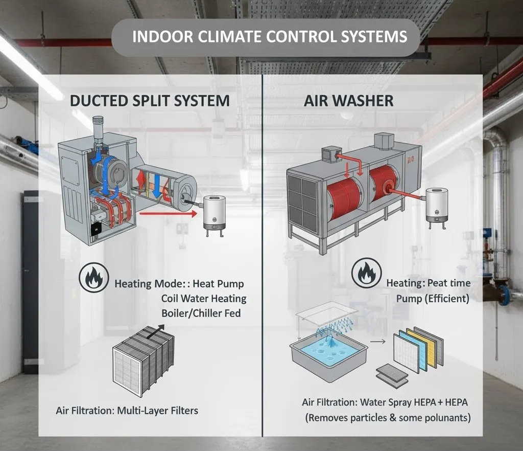 کیفیت هوای داکت اسپلیت و ایرواشر