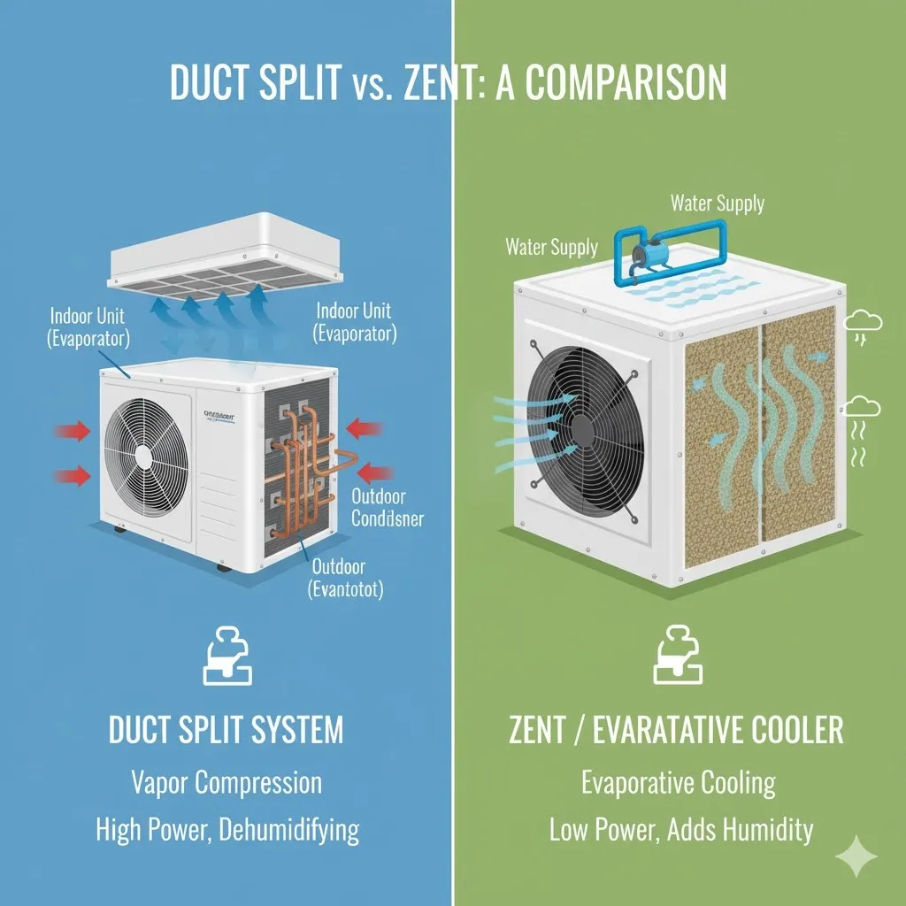 مقایسه داکت اسپلیت و زنت