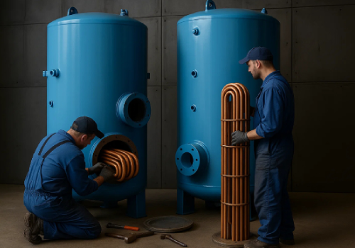 تعمیر و تعویض منبع کویل دار آبگرم