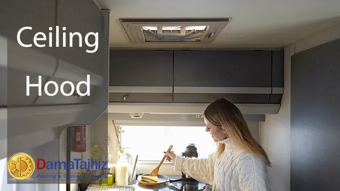 built-in ceiling hood