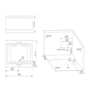 ابعاد جکوزی آپارتمانی home base مدل 3007