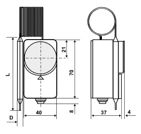 شماتیک ترموستات دنباله دار فانتینی مدل C04