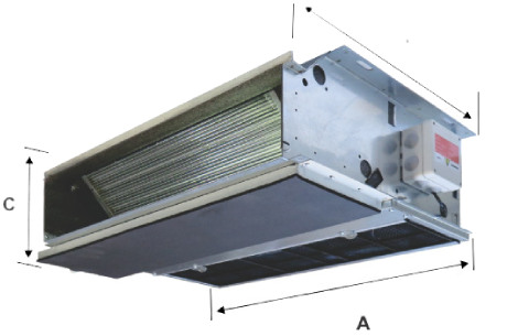 فن کویل سقفی توکار 200 CFM سرماآفرین مدل 42HA