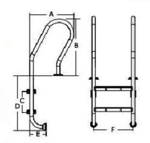 نردبان استخر هایپرپول مدل GOLDEN Club 4