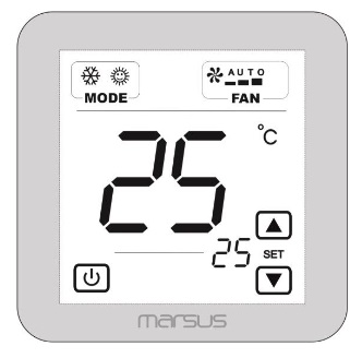 ترموستات فن کوئل و داکت اسپلیت مرصوص مدل tablet 