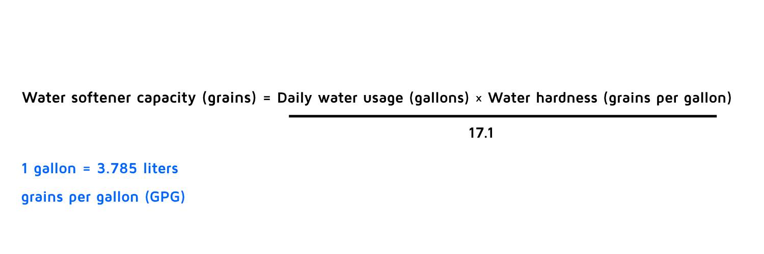 صيغة جهاز تليين المياه بالراتنج