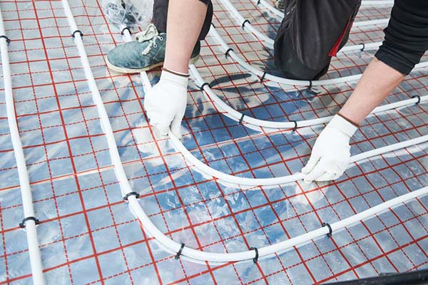 Installation of floor heating system