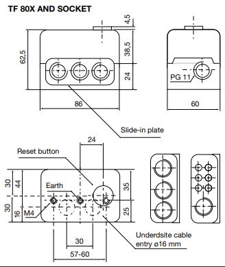 ابعاد رله گازوئیلی ساترونیک TF-801