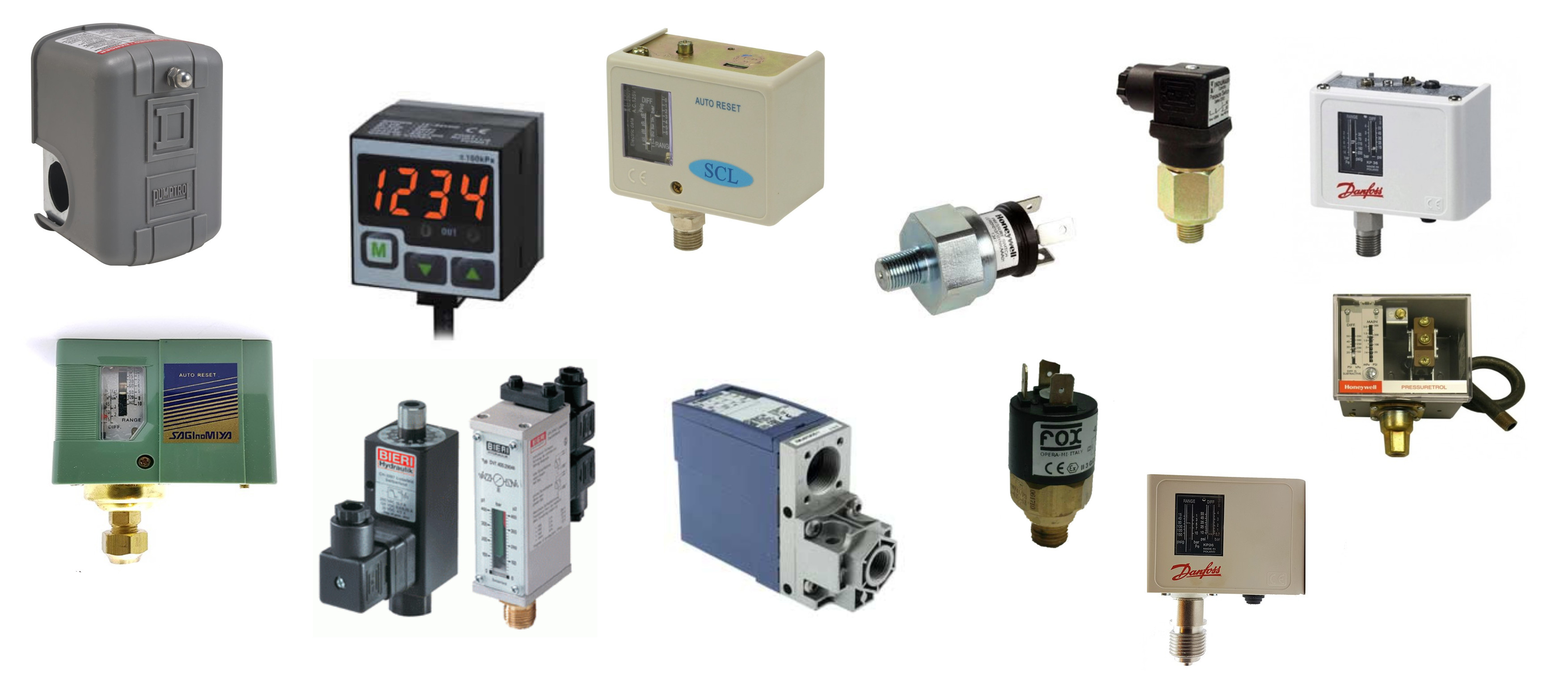 Types of pressure switches