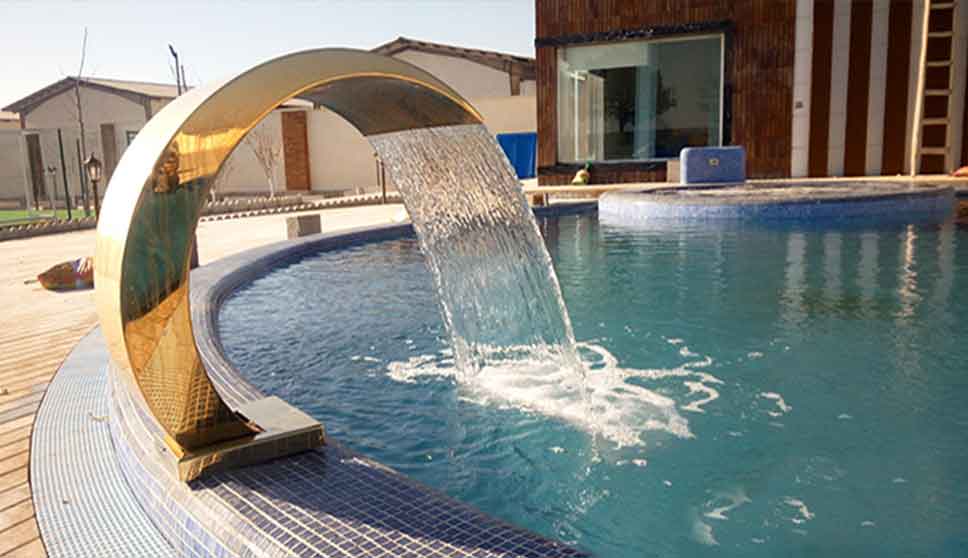 نازل کرتین استخر آراز صنعت مدل قوسی 40*60