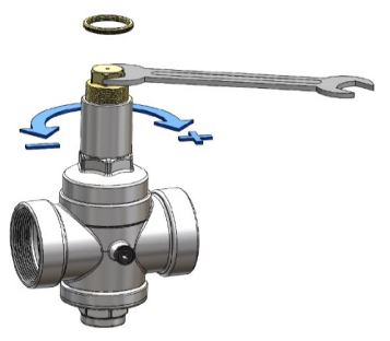 کالیبراسیون شیر فشار شکن بدنه بزرگ فنری سی اس کیس