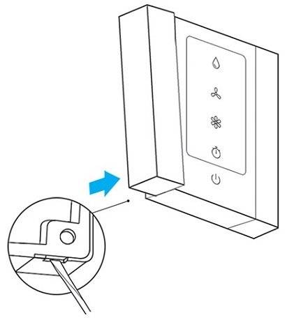 مرحله اول نصب کلید لمسی کولر آبی سدنا مدل ونوس