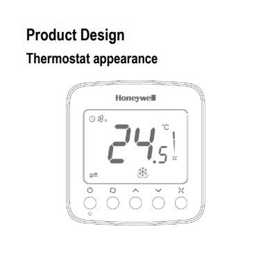 Honeywell digital fan coil thermostat Model TF428