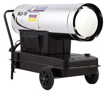 مدفأة الديزل الصناعية مع خزان نیرو تهویه البرز نموذج MLB-50