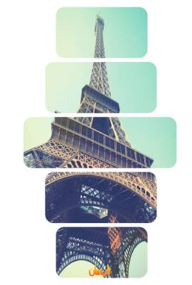 رادیاتور برقی شیشه ای چند تکه تاپ سان مدل D-916 چیدمان 4