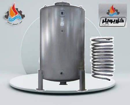 منبع کویلی اسپیرال 200 لیتری خزر بویلر