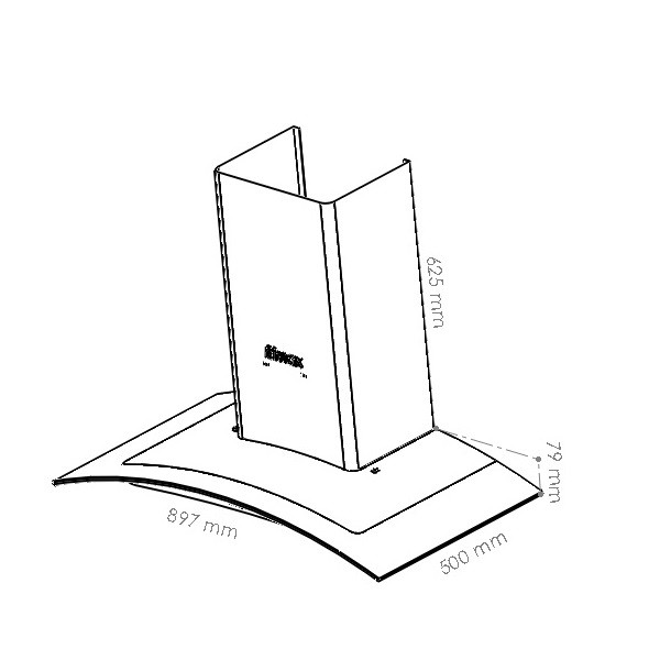 هود آشپزخانه شومینه ای بیمکث مدل 2012-2