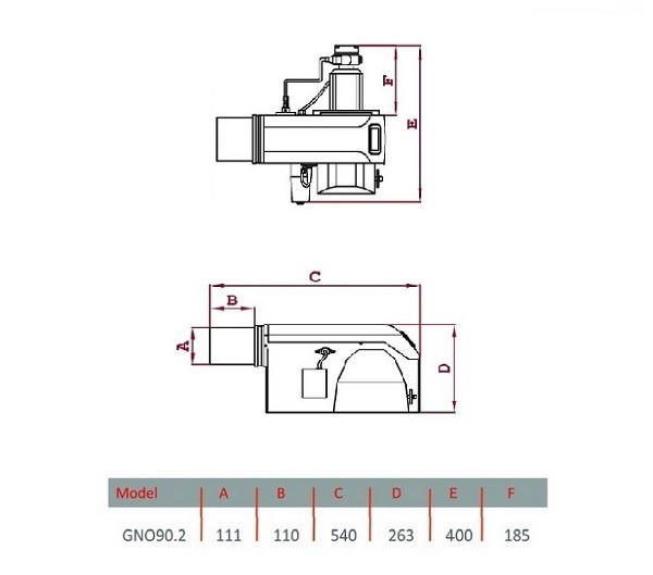 مشعل گازوئيل سوز گرم ایران مدل GNO 90/2-1