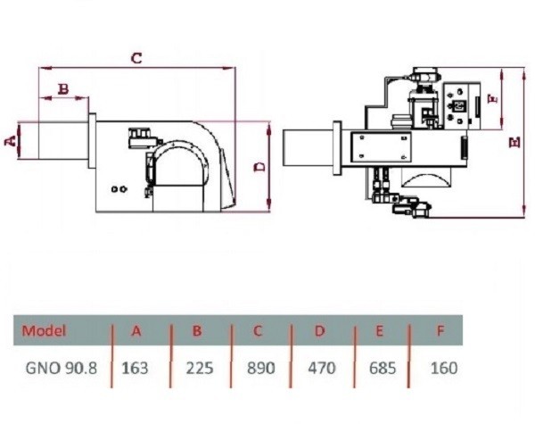 مشعل گازوئيل سوز گرم ایران مدل GNO 90/8-1