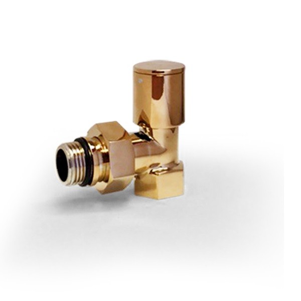 شیر رادیاتور طلایی گرد براق دکوراتیو HTM-2