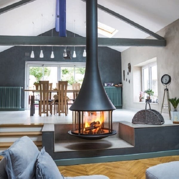 شومینه آویز هیزمی تابان مدل ZELIA-1