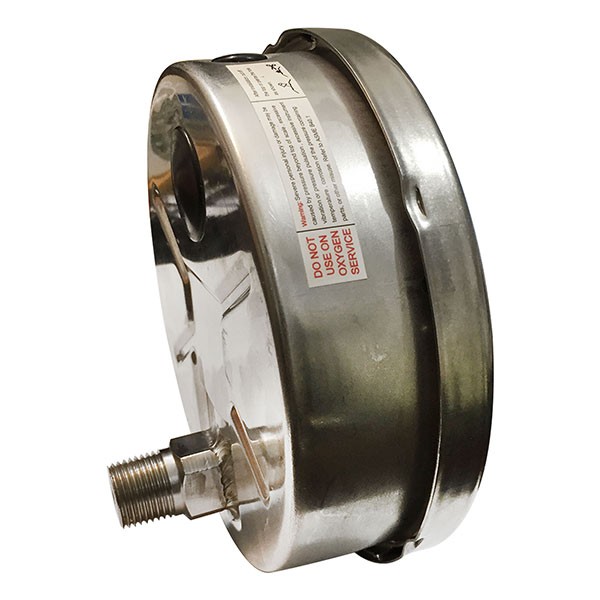 مانومتر سنگان صنعت استیل افقی/عمودی صفحه 16 سانت مدل PG18-2