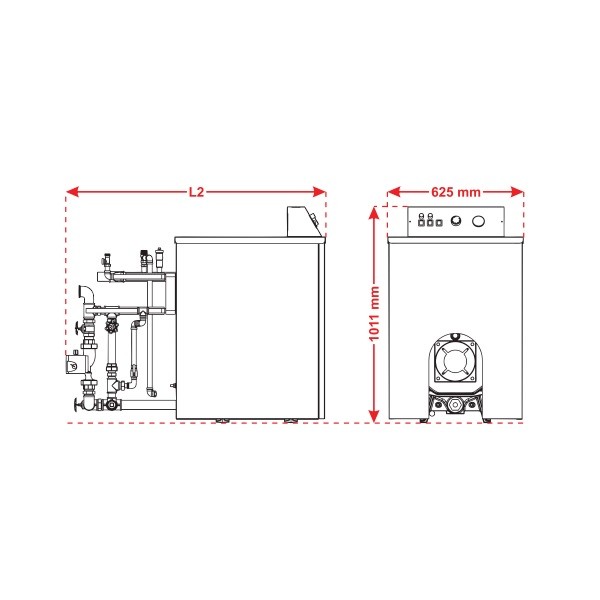پکيج زمینی دوگانه سوز مبدل دار شوفاژکار آذرخش AS300-5-1