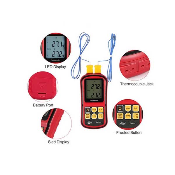 ترمومتر دوکاناله بنتک مدل GM1312-3