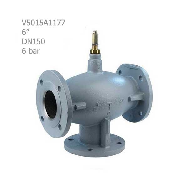 شیر موتوری هانیول سه راهه فلنجی  "6 مدل V5015A1177-3