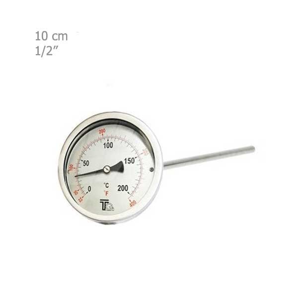 ترمومتر تی جی TG افقی تمام استیل 6 سانت TB300-1