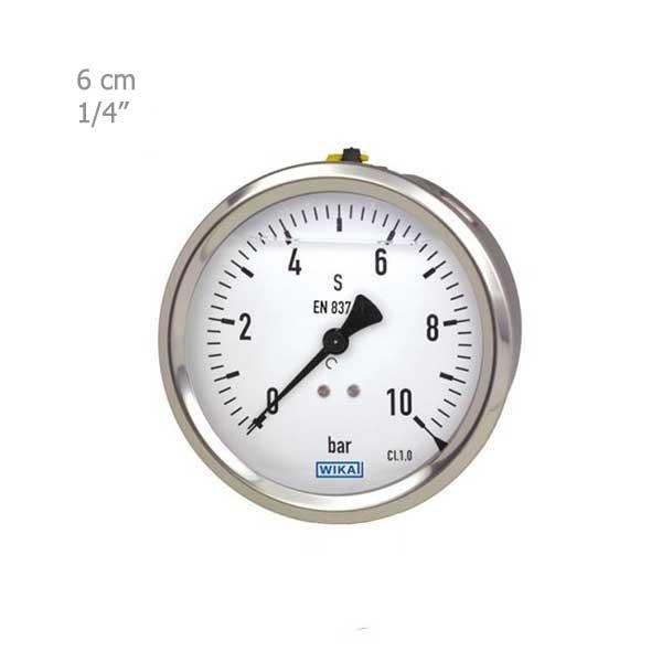 مانومتر ویکا افقی روغنی صفحه6سانت مدل213.53-2