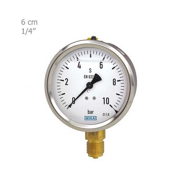 مانومتر ویکا عمودی روغنی صفحه6سانت مدل213.53-1