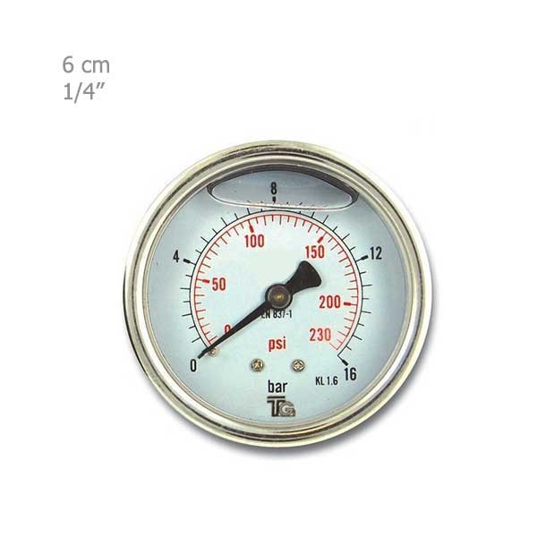 مانومتر تی جی افقی روغنی صفحه6 سانت مدلKBB-1