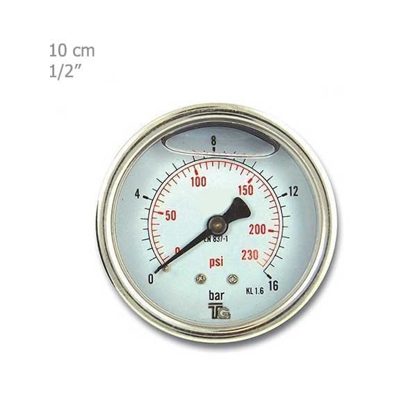 مانومتر تی جی افقی روغنی صفحه10 سانت مدلKBB-1