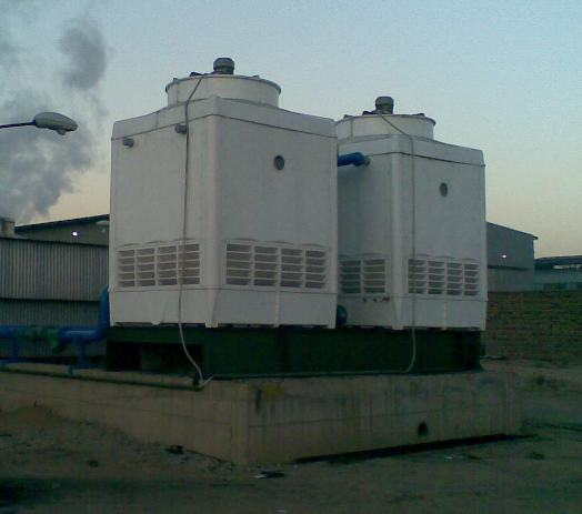 برج خنک کننده فایبرگلاس مکعبی 430 تن تبرید سارآفرین مدل AFC-1