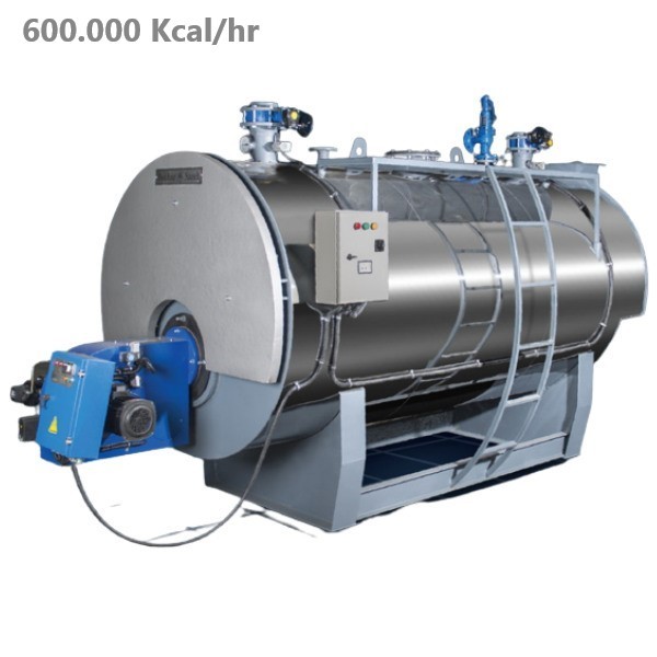 دیگ آبگرم فولادی 600000 سه پاس بخار سازه مدل BSWR.600-1