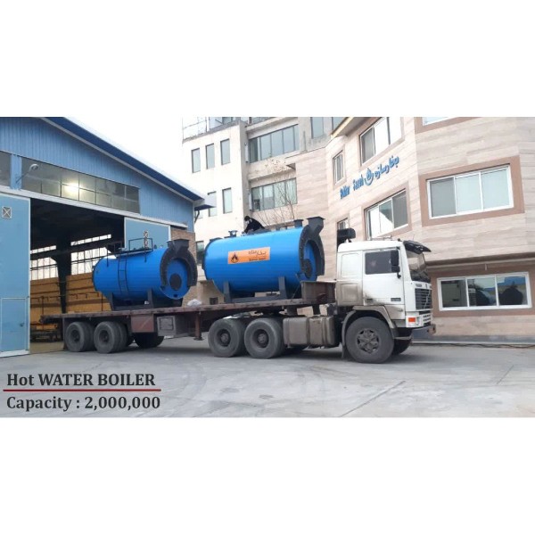 دیگ آبگرم فولادی 500000 دو پاس بخار سازه مدل BSW.500-4