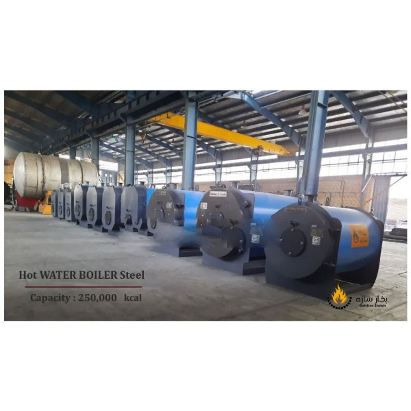 دیگ آبگرم فولادی 800000 دو پاس بخار سازه مدل BSW.800-5