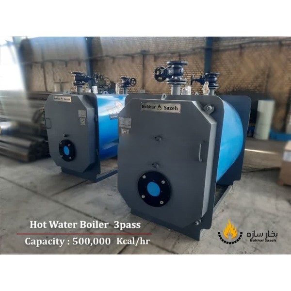 دیگ آبگرم فولادی 600000 سه پاس بخار سازه مدل BSWR.600-5