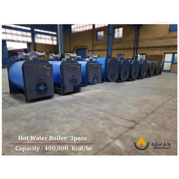 دیگ آبگرم فولادی 600000 سه پاس بخار سازه مدل BSWR.600-10