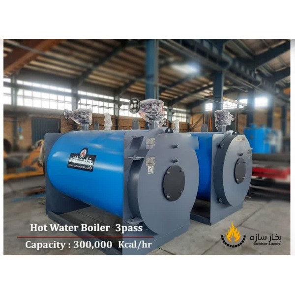 دیگ آبگرم فولادی 1500000 سه پاس بخار سازه مدل BSWR.1500-2