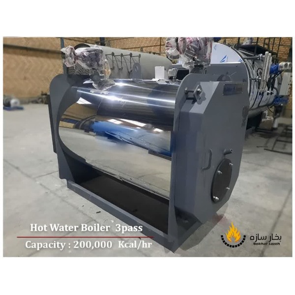 دیگ آبگرم فولادی 1500000 سه پاس بخار سازه مدل BSWR.1500-9