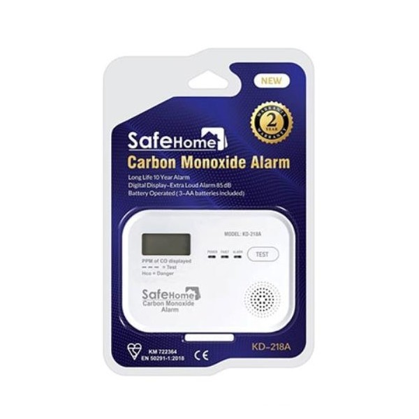 دستگاه هشدار دهنده نشت گاز مونوکسید کربن Safe Home مدل KD-218A-2