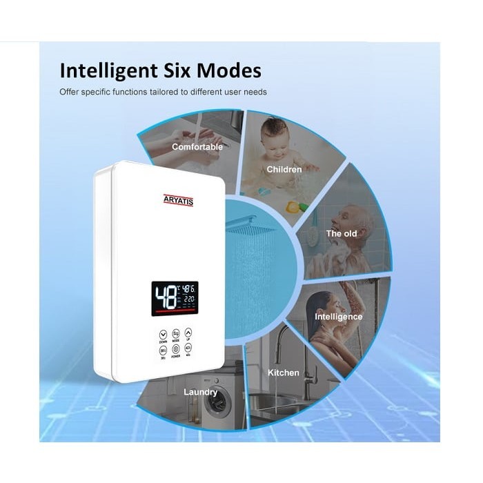 آبگرمکن برقی بدون مخزن آریاتیس مدل AKS 6-2