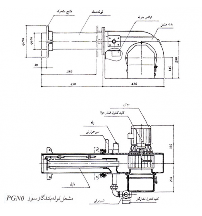 مشعل گازی ایران رادیاتور مدل PGN 0SP-2
