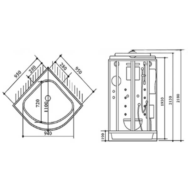 سونا بخار آپارتمانی زرین آب مدل وین-1