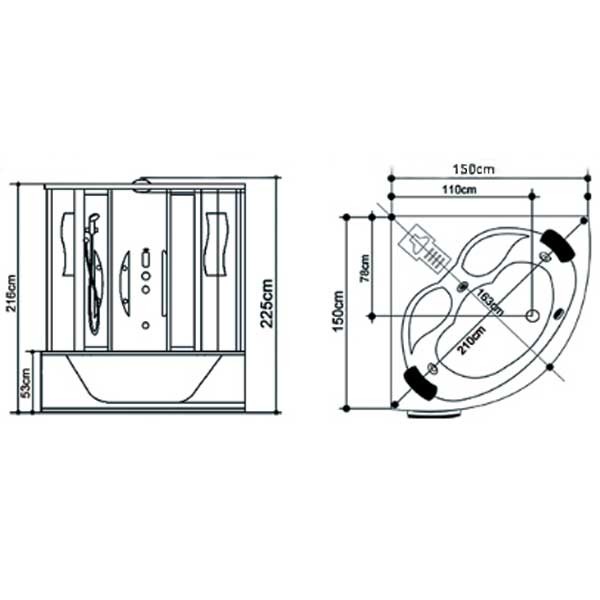 سونا بخار آپارتمانی زرین آب مدل مونترال-1
