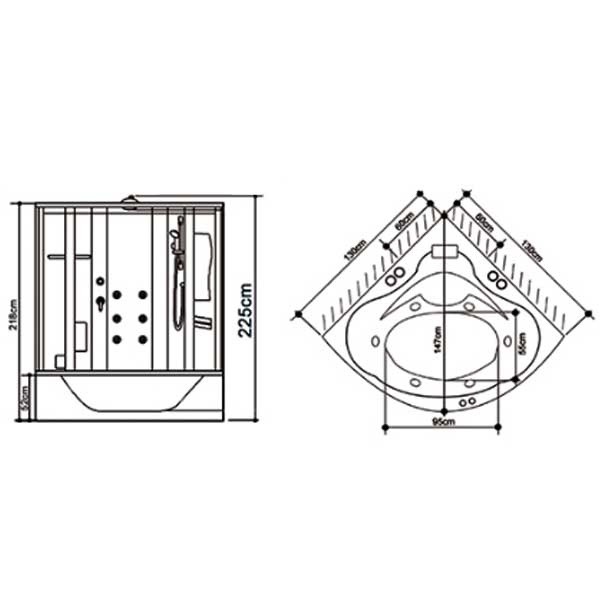 سونا بخار آپارتمانی زرین آب مدل شانگهای-1