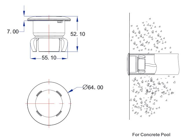 چراغ استخر روکار ایمکس مدل p10