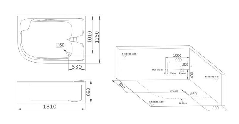 جکوزی آپارتمانی home base مدل 3080